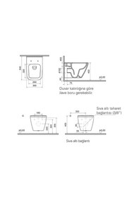 Resim VitrA Integra Rimex Kanalsız Asma Klozet, Gömme Rezervuar Tam Set 800-2027 Beyaz 