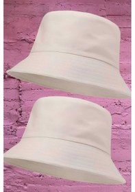 Resim Tezzgelsin Unisex Uv Korumalı Pamuku Bucket Şapka Bej Bej 