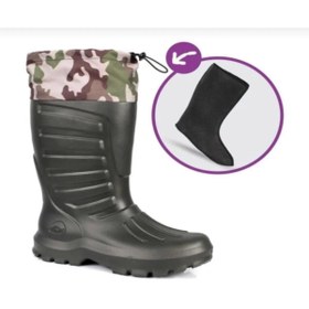 Resim Sonimix Eva Termal Avcı Çizme Haki -30 Derece Soğuğa Dayanıklı 