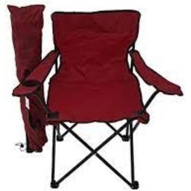 Resim Katlanır Kamp Piknik Sandalyesi Bordo 