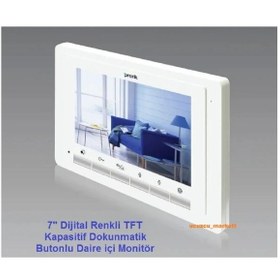 Resim 7 İnç Dijital Renkli Tft Dokunmatik Butonlu Daire İçi Monitör 