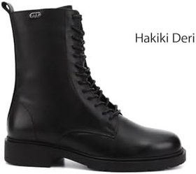 Resim GÖNDERİR Kadın Fermuarlı Hakiki Deri Postal Bot GKZB13453424 