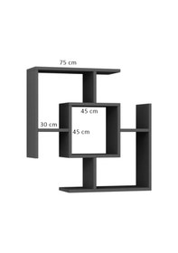 Resim Rafkestir Paris Duvar Raf Seti Hareli Ceviz (Mat) 