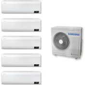 Resim Samsung 34000 BTU 1 Dış + 5 İç Ünite (9+9+9+12+24) Duvar Tipi Multi Inverter Klima 