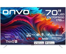 Resim Onvo OV70F500 70" 178 Ekran Uydu Alıcı 4K Ultra HD webOS Smart LED TV (Çerçevesiz) 