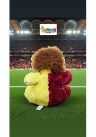 Resim Sevimli Aslan Taraftar Peluş Oyuncak Hediyelik Uyku Arkadaşı 30 Cm Kırmızı 