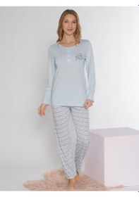 Resim Uzun Kol Pijama Takımı Alperi 790-81 Mavi 