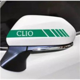 Resim Çınarrium Renaul Clio Ayna Sticker Etiket Modeli 