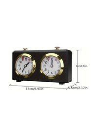 Resim Fochsia Siyah Mekanik Satranç Saati - Hassas Taşınabilir Analog Zamanlayıcı, Rekabetçi Oyunlar Ve Açık Hava İçin Dayanıklı 