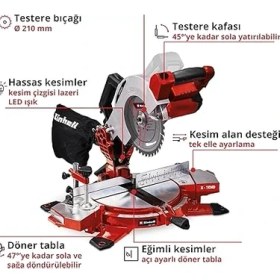 Resim Te-Ms 18/210 Li - Solo, Akülü Gönye Kesme 