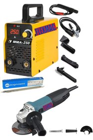 Resim FLEXMAC Italy 2'li Kaynak Usta Seti - 1000 W Avuç Taşlama 200mma Inverter Elektrod Kaynak Makinesi 