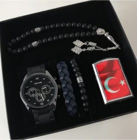 Resim Erkek Kol Saati Kombin Çakmaklı Set nk1941 