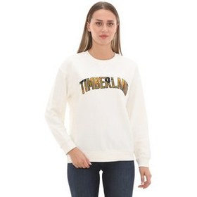 Resim Timberland Plaid Logo Sweatshirt Kadın Sweatshirt Beyaz 