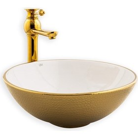 Resim Lena E-5005A Tezgah Üstü Porselen Lavabo 