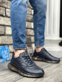 Resim BOA BA0324 İçi Dışı Hakiki Deri Rahat Taban Lacivert Sneakers Casual Erkek Ayakkabı 