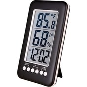 Resim Xuweiwei Siyah Çok Fonksiyonlu Dijital Saat Higrometre Termometre Büyük Ekran Deniz Temalı Ev Ofis Dekoru Siyah 