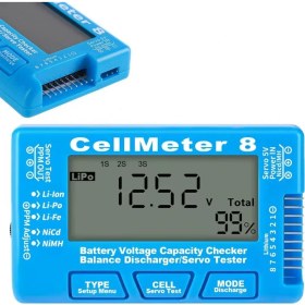 Resim Rc 1-8s Lipo Li-Ion Life Nimh Pil Kapasite ve Voltaj Test Cihazı – Pil Ölçer 