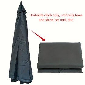 Resim 118.11 İnç/300cm Dış Mekan Patio Yedek Şemsiyesi, UV Dirençli Yuvarlak Bahçe Parasolü Sadece 6/8 Kaburga Tavanı ile Uyumlu - Gri 