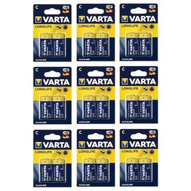 Resim Varta 4114 Longlife Alkalin Orta Boy C Pil 2 x 9'lu 