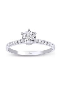 Resim Lilarote 0.15 Ct. Tektaş Pırlanta Yüzük 6 Tırnaklı 