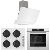 Resim Ferre Flowart Lumora Pro Beyaz 3'lü Ankastre Set ( QBL63CB-CS206-D064 ) 