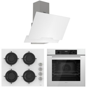 Resim Ferre Flowart Lumora Pro Beyaz 3'lü Ankastre Set ( QBL63CB-CS206-D064 ) 