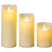 Resim Geeroyoo 3'lü Gerçekçi Titreşimli Led Mum Seti - Pilli Dekoratif Aydınlatma Diğer 