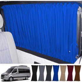 Resim Pandami Mercedes Sprinter W907 Uzun 2018+ Uyumlu Mavi Raylı Oto Perde Takımı 