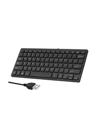 Resim K1000 Mini Klavye 78 Tuşlu Mini Klavye Usb Powered Kablolu Klavye Çikolata Klavye Taşınabilir 