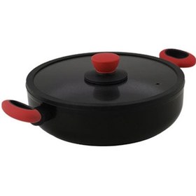 Resim Leggno Colorgy Diamond Pro 26 Cm Sığ Tencere Kırmızı Renkli 