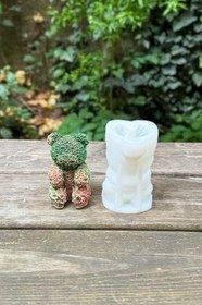 Resim Rufus Concept Rose Bear Tekli Silikon Mum Kalıbı 