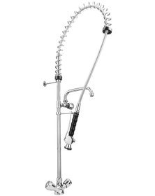 Resim Fkn Çapa Sanayi Tipi Çift Kontrollü Menekşe Spiralli Eviye Bataryası 