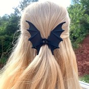 Resim 1 adet Gotik Punk Yaykanat Saç Tokası - Kadınlar için şık metal kuyruk aksesuarı, Mükemmel Halloween ve Noel Partileri için, Halloween Saç Aksesuarı | Gotik Punk Tarzı | Dayanıklı Plastik, Halloween Aksesuarları 