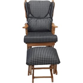 Resim Vavonni Sallanan Sandalye Sallanan Koltuk Tv Koltuğu Dinlenme Koltuğu baba tv koltuğu Doğal Ahşap Emzirme Koltuğu 