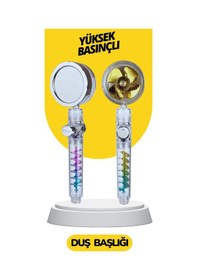 Resim Su Tasarruflu Duş Başlığı - Yüksek Basınçlı Turbo Jet Duş Başlığ Krom 