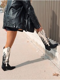 Resim I Love Shoes Uldra Kadın Kovboy Çizme Siyah Mat Deri 