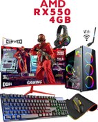 Resim DMC N135x (PUBG,GTA 5) Ryzen 5 5500 32GB 3200MHz 512GB SSD RX550 23.8"Curved Oyuncu Masaüstü Bilgisayar 