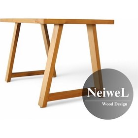 Resim Neiwel Tier Doğal Ahşap Toplantı Masası x 120 x 300 Açık Ceviz 