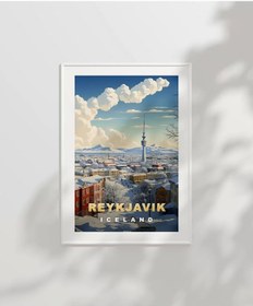 Resim Çerçevesiz Poster Reykjavik Kış Güzelliği 