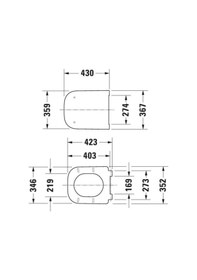 Resim Duravit Klozet Kapağı Happy D.2, Amortisörlü 0064590095 Beyaz 