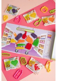 Resim Childgen Süper Market Sahneli Oyun Hamuru Kutusu Çok Renkli 