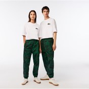 Resim Lacoste X Netflix Unisex Desenli Yeşil Eşofman Altı 