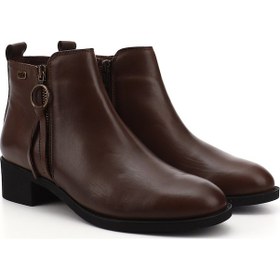 Resim Gönderi R Kadın Kahve Antik Fermuarlı Kalın Topuklu Fermuarlı Hakiki Deri Bot Gkzb13410416 Kahve 