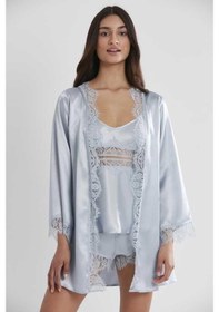 Resim Pierre Cardin Saten Mist 3lü Kimono Şort Takımı 2490 001 