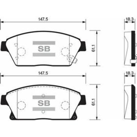 Resim SANGSING SP1480 Fren Balatası Ön Astra J Astra J 09- Zafira C 11- Ampera 11- Mokka 13- / Orlando 10- Cruze 09- Trax 13- / Charade 11- Altı Düz Tıp 