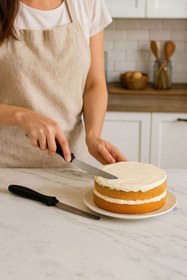 Resim Chavin Çelik Silver Pasta Krema Sıva Kek Spatula Seti Sunum mt233 