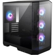 Resim Msı Mag Pano M100R Pz Temperli Cam Argb Psu Yok 3X120MM 1X120MM Fan Gamıng Bilgisayar Kasası Siyah 