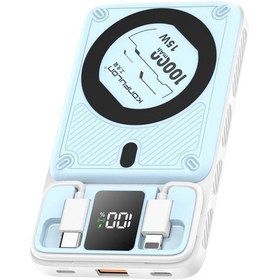 Resim Büro Ev Ofis Cihazları İçin Mavi 10.000mah 20w Pd Magsafe Powerbank 