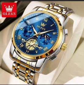 Resim OLEVS SPOR SAAT Orijnal Paslanmaz Çelik Su Geçirmez Erkek Kol Saati 