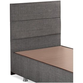 Resim Nironyatak Silver Tek Kişilik Yatak Başlığı - 80 Cm Gri Keten Kumaş Başlık 